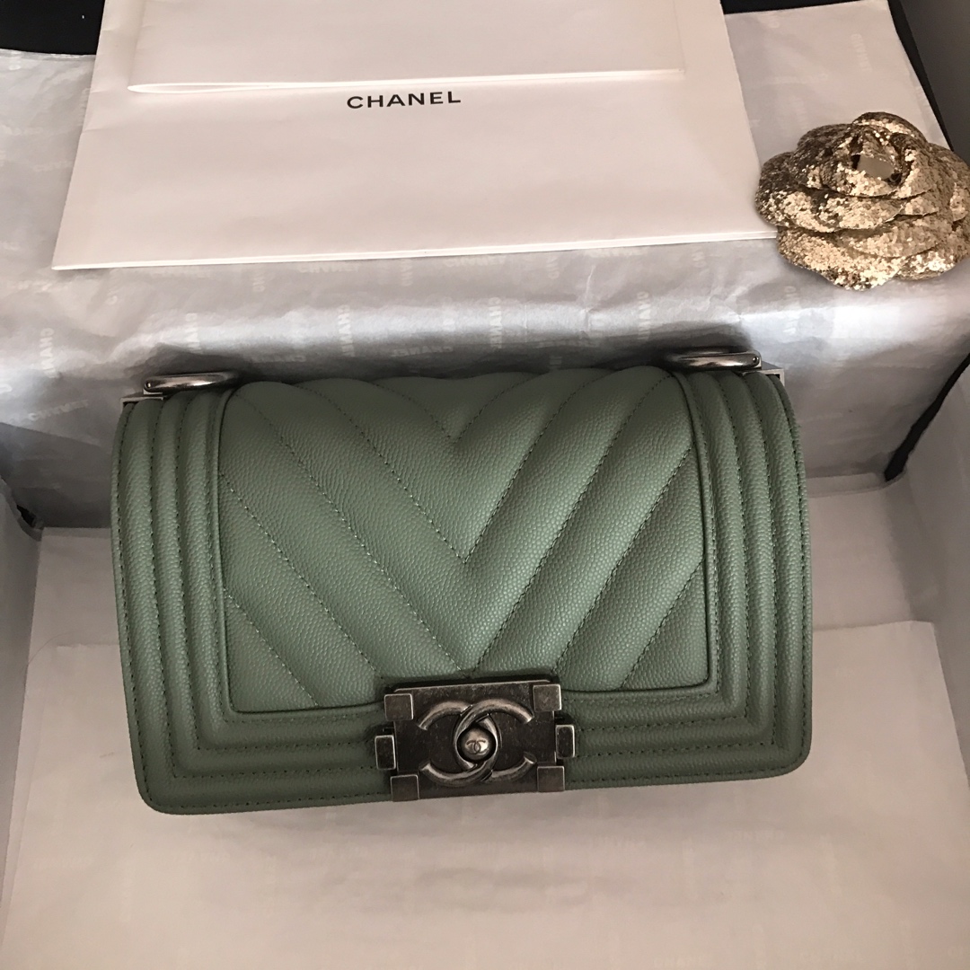 Ch**el Boy Bag 20CM Green 67086