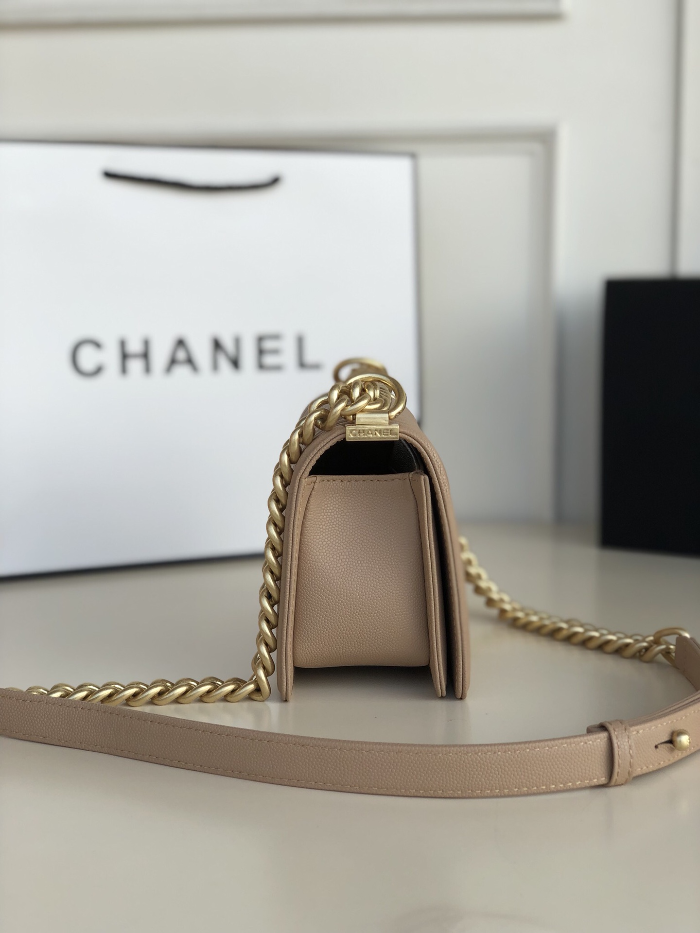 Ch**el Boy Bag Caviar 20cm