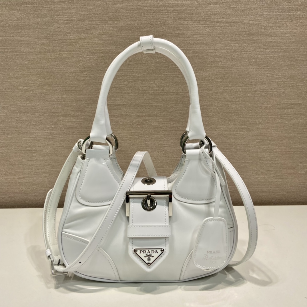 Pra*a Moon Hand Bag White