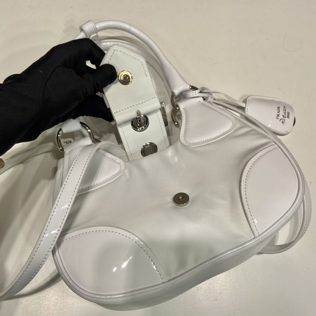 Pra*a Moon Hand Bag White