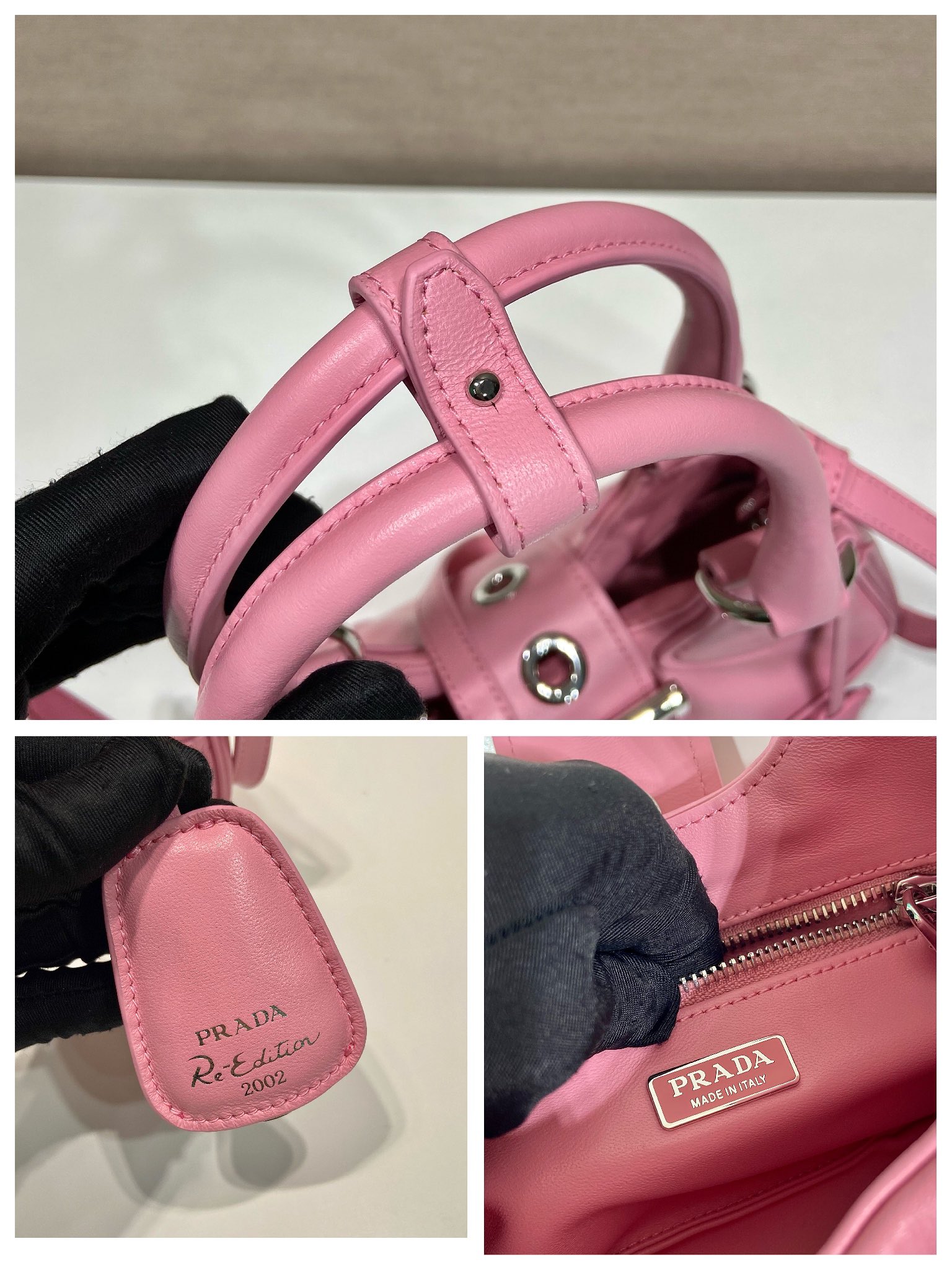 Pra*a Moon Hand Bag Pink