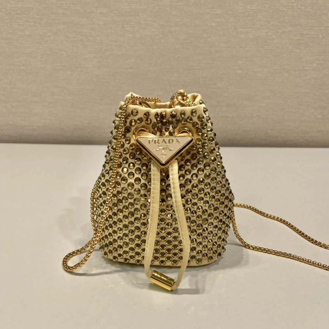 Pra*a Mini Bucket 1BD614 Bag Gold