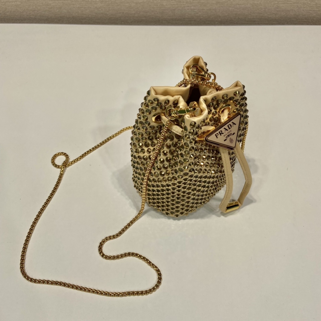 Pra*a Mini Bucket 1BD614 Bag Gold