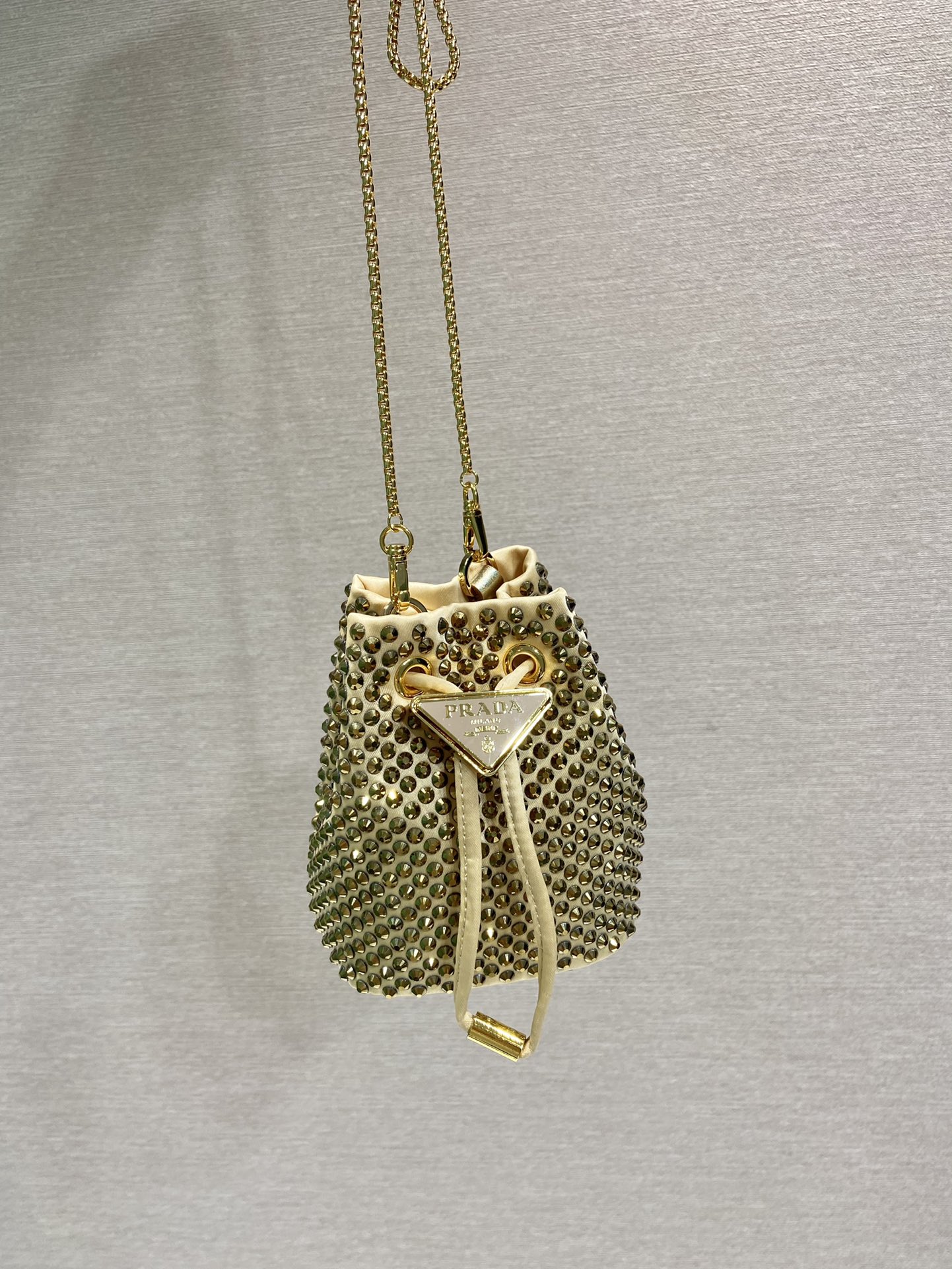 Pra*a Mini Bucket 1BD614 Bag Gold