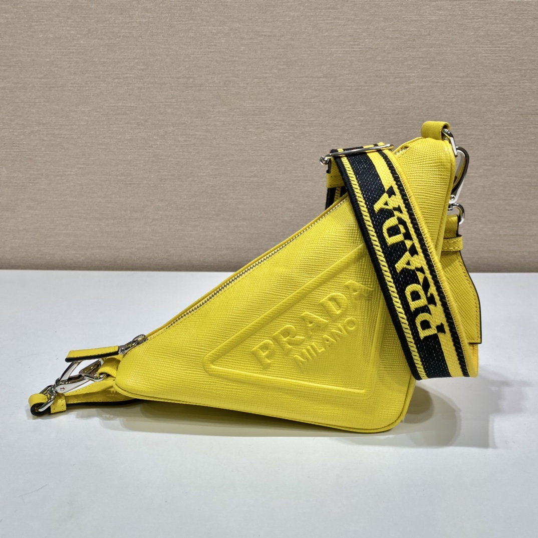 Pra*a Triangle Crossbody Bag 2VH155 Yellow