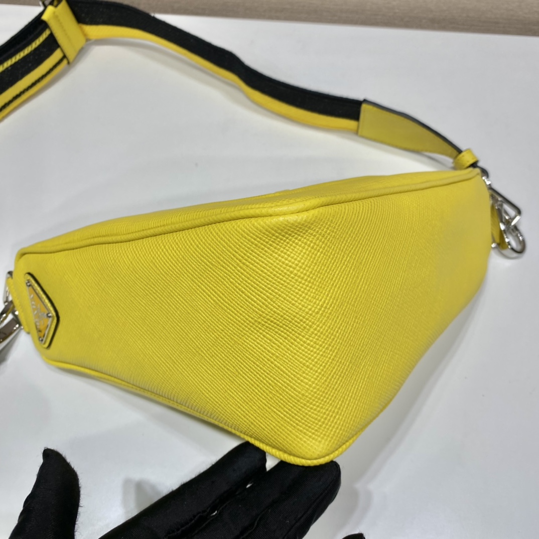 Pra*a Triangle Crossbody Bag 2VH155 Yellow