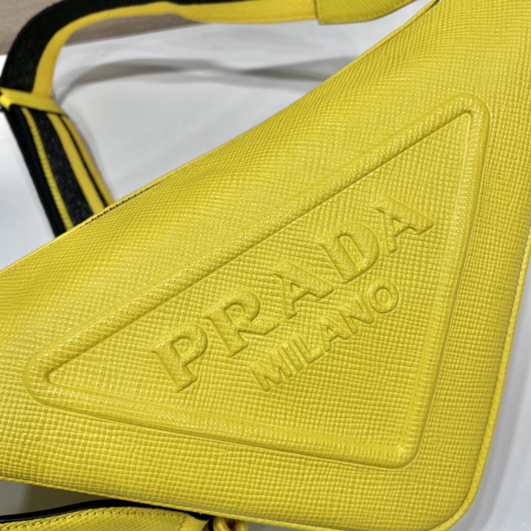 Pra*a Triangle Crossbody Bag 2VH155 Yellow