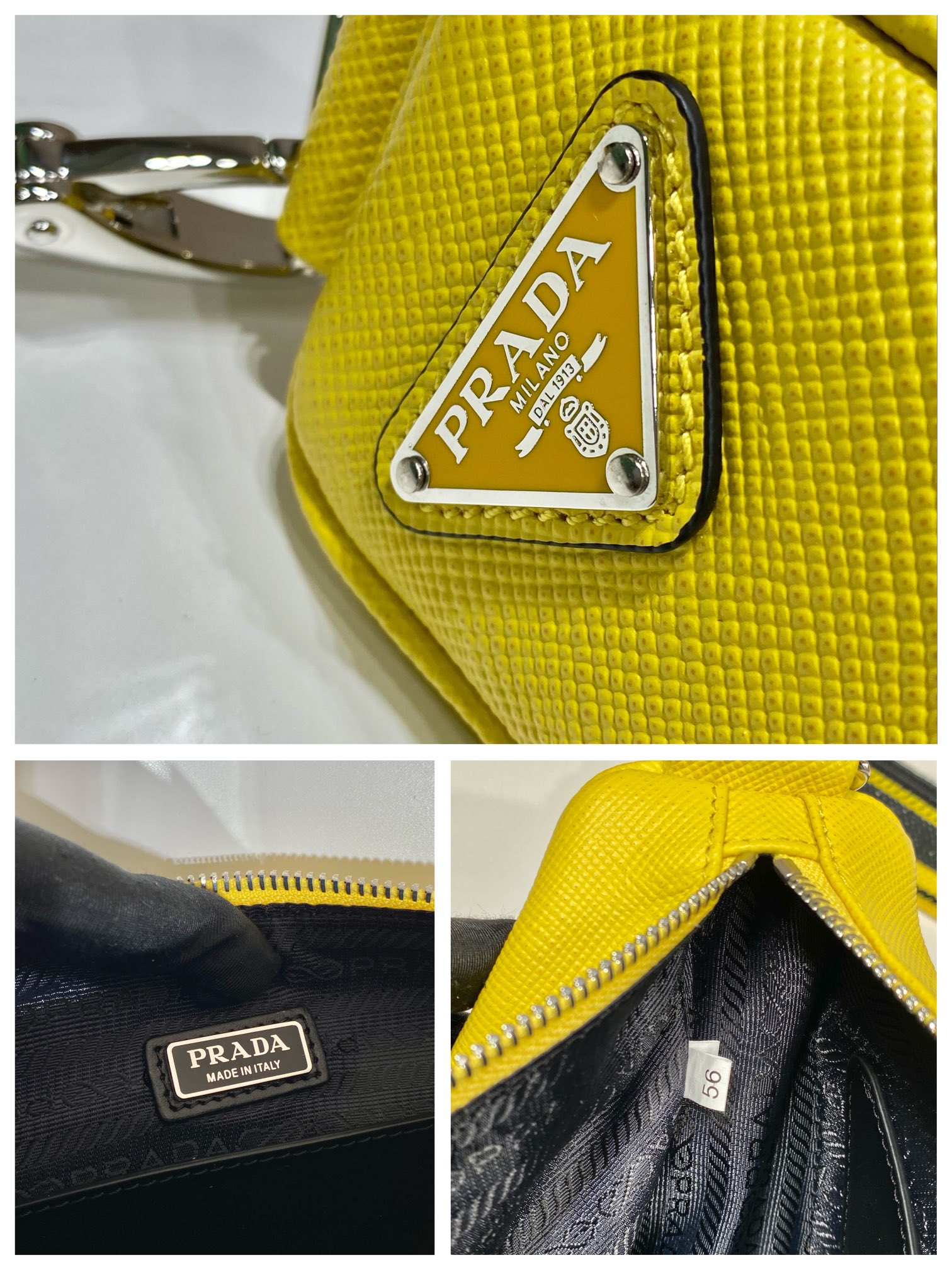 Pra*a Triangle Crossbody Bag 2VH155 Yellow