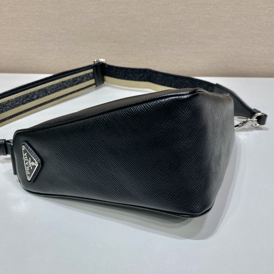 Pra*a Triangle Crossbody Bag 2VH155 Black