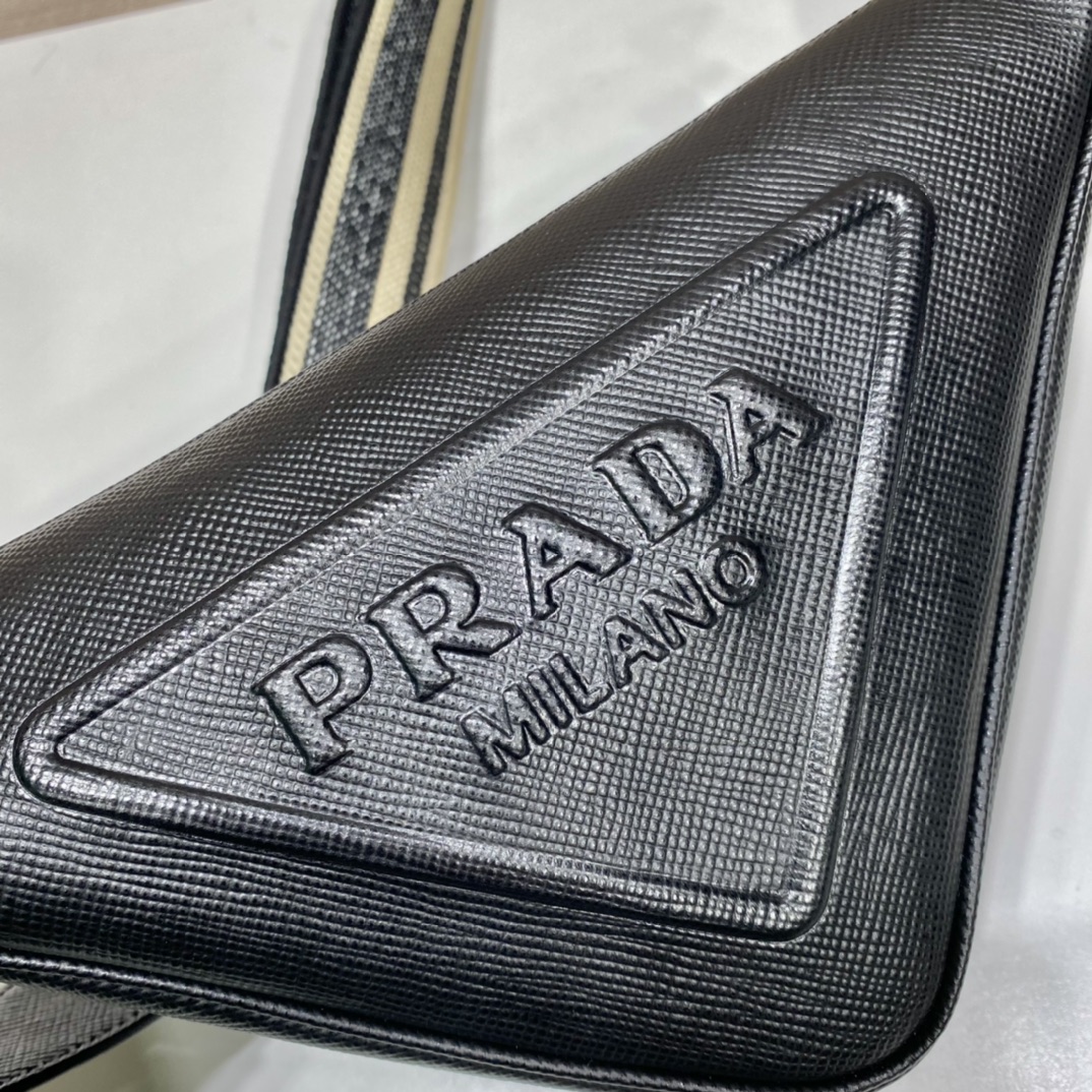 Pra*a Triangle Crossbody Bag 2VH155 Black