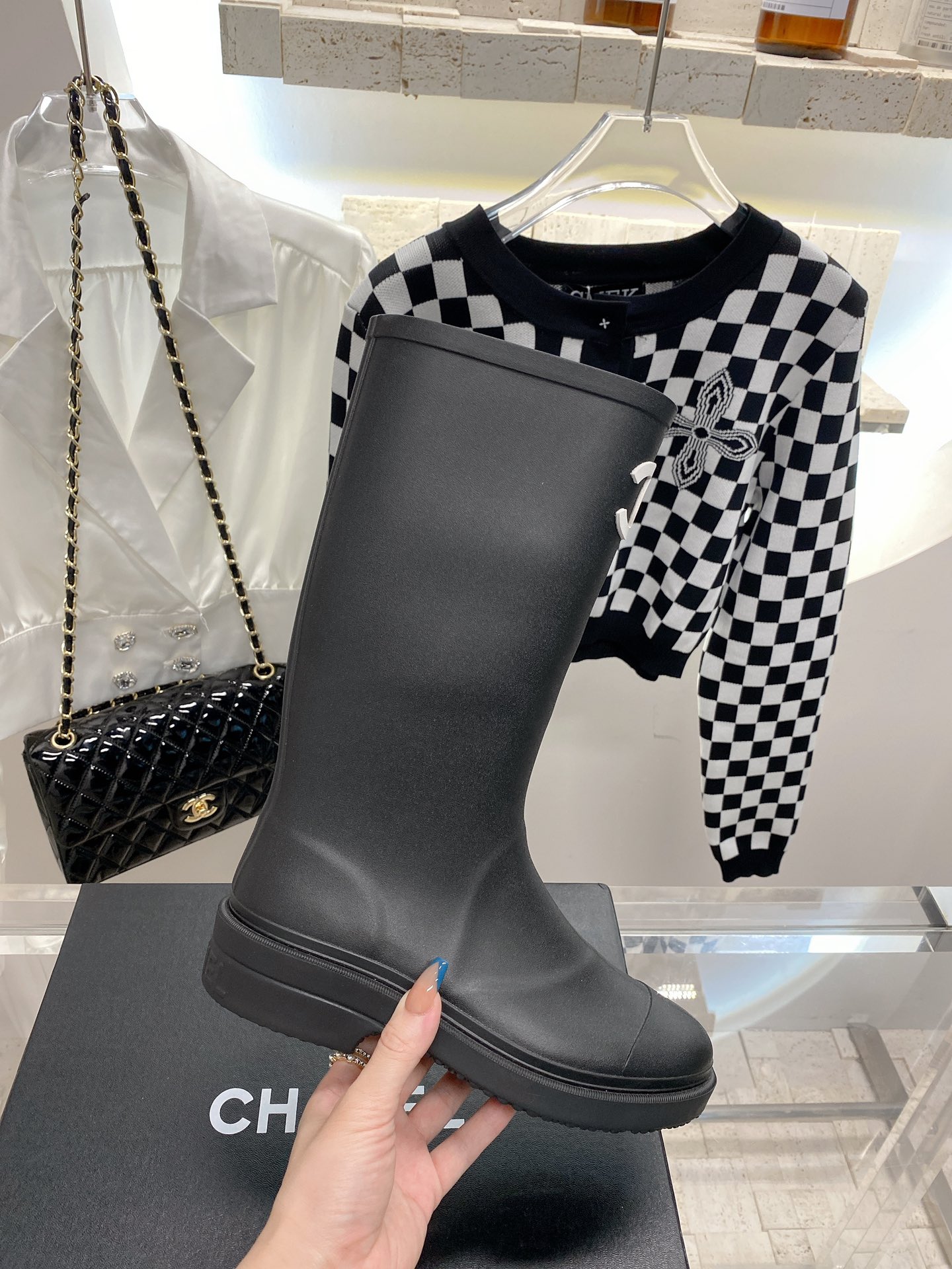 Ch**el Boots 2022SS Black