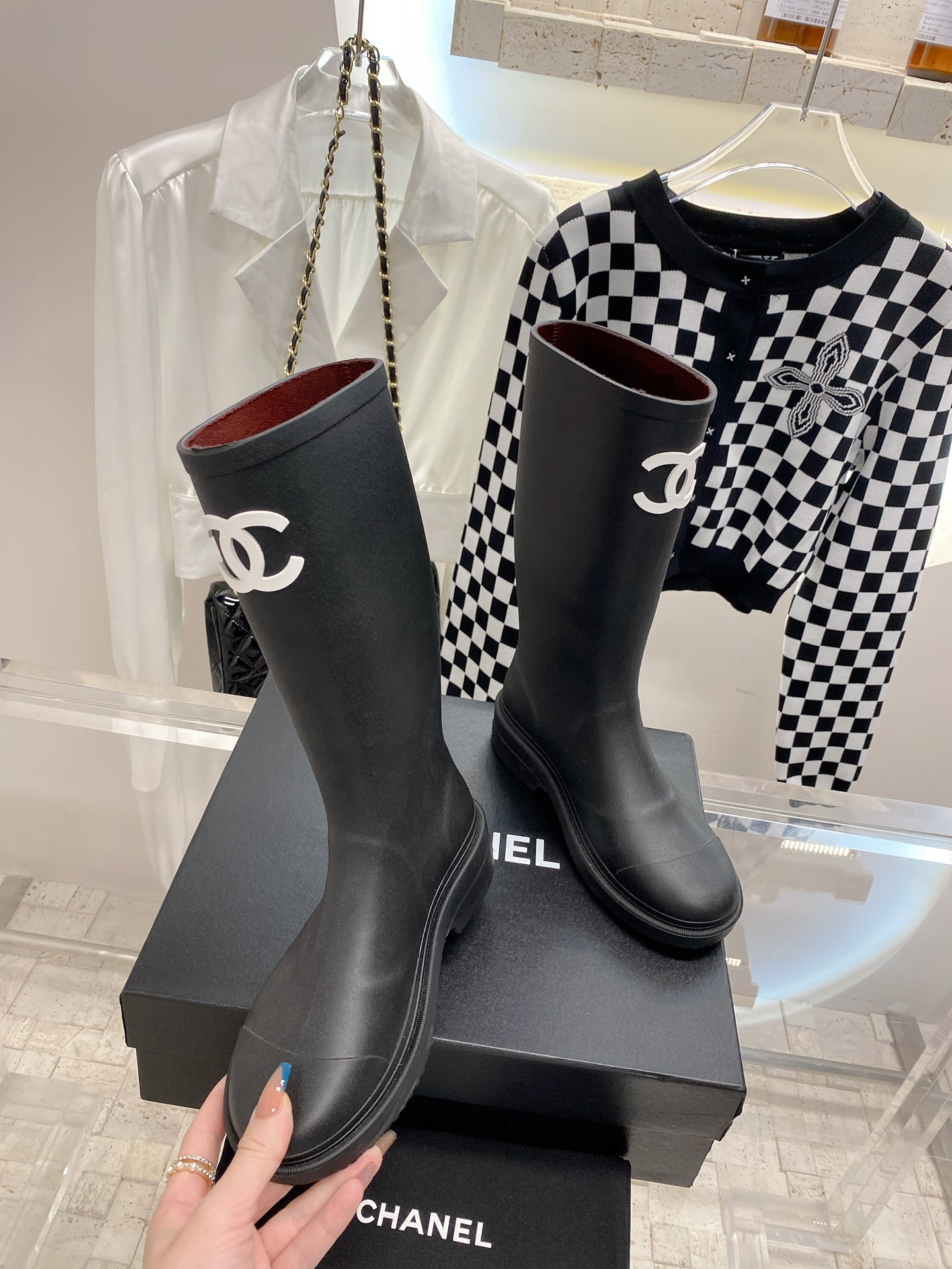 Ch**el Boots 2022SS Black