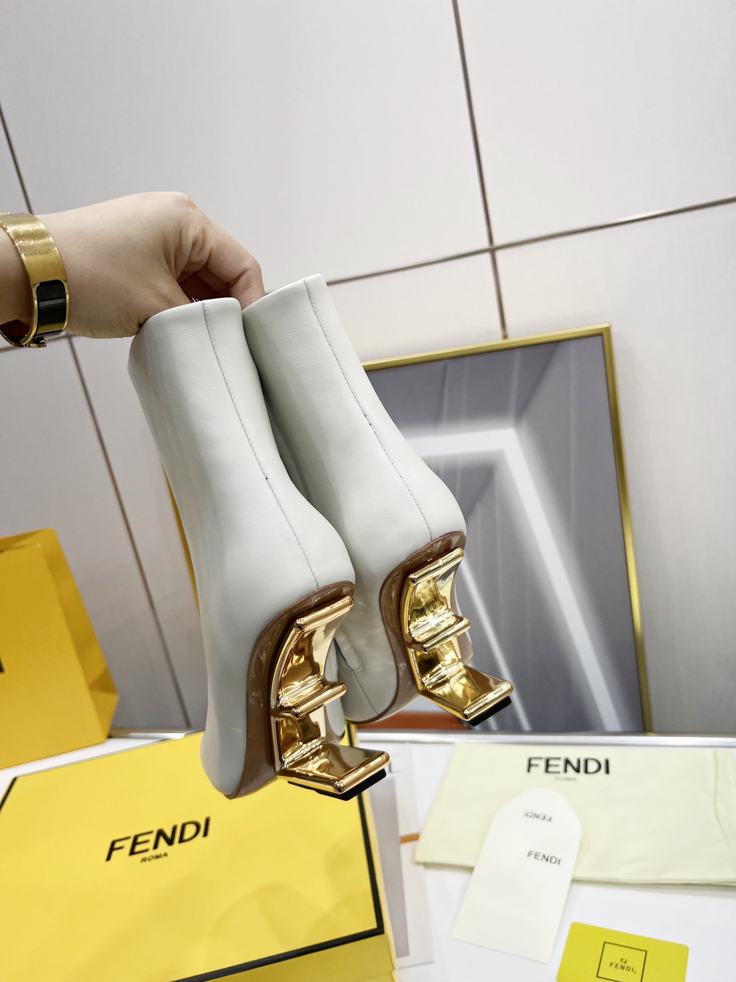 F**di Boots White
