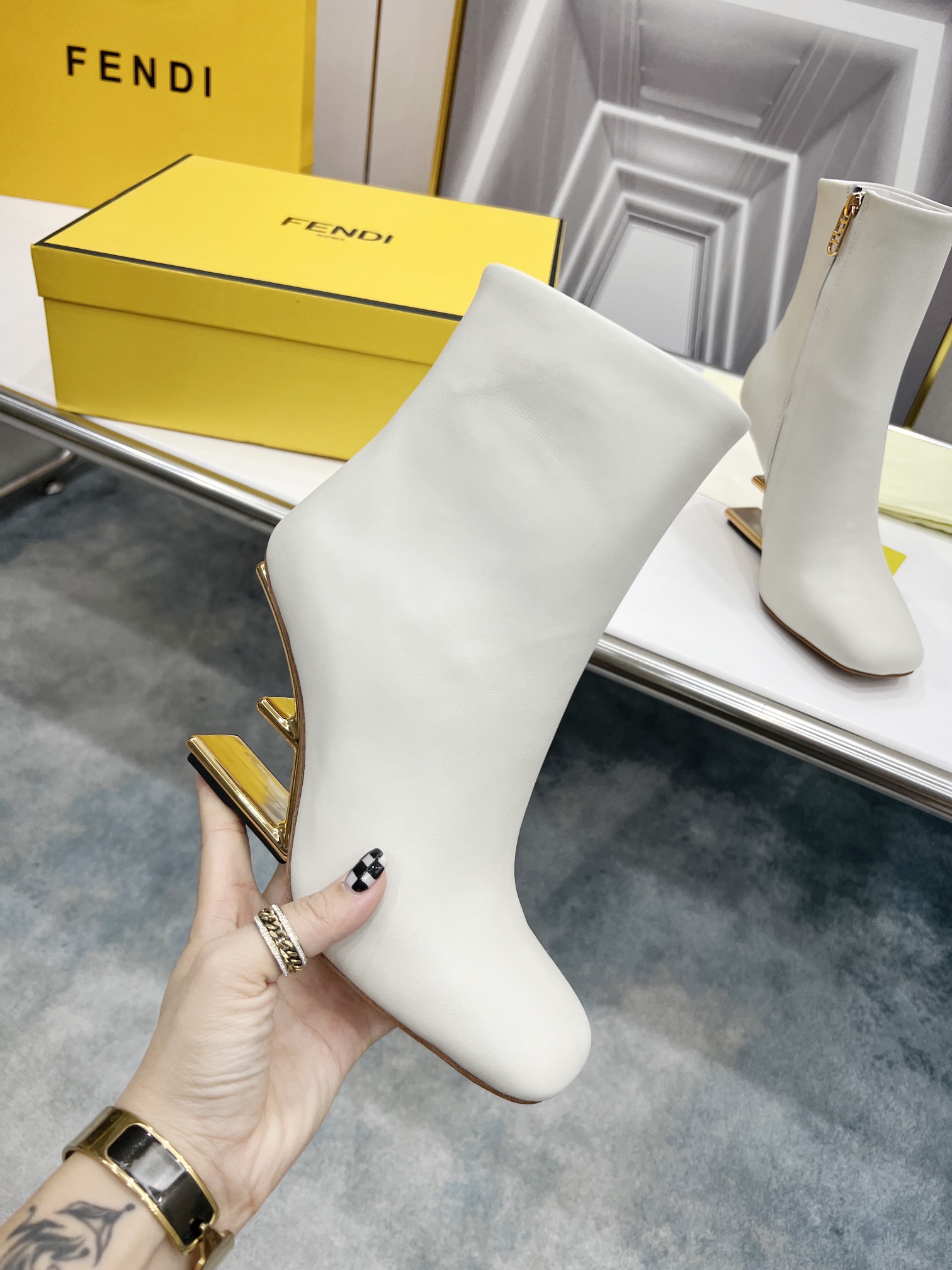 F**di Boots White