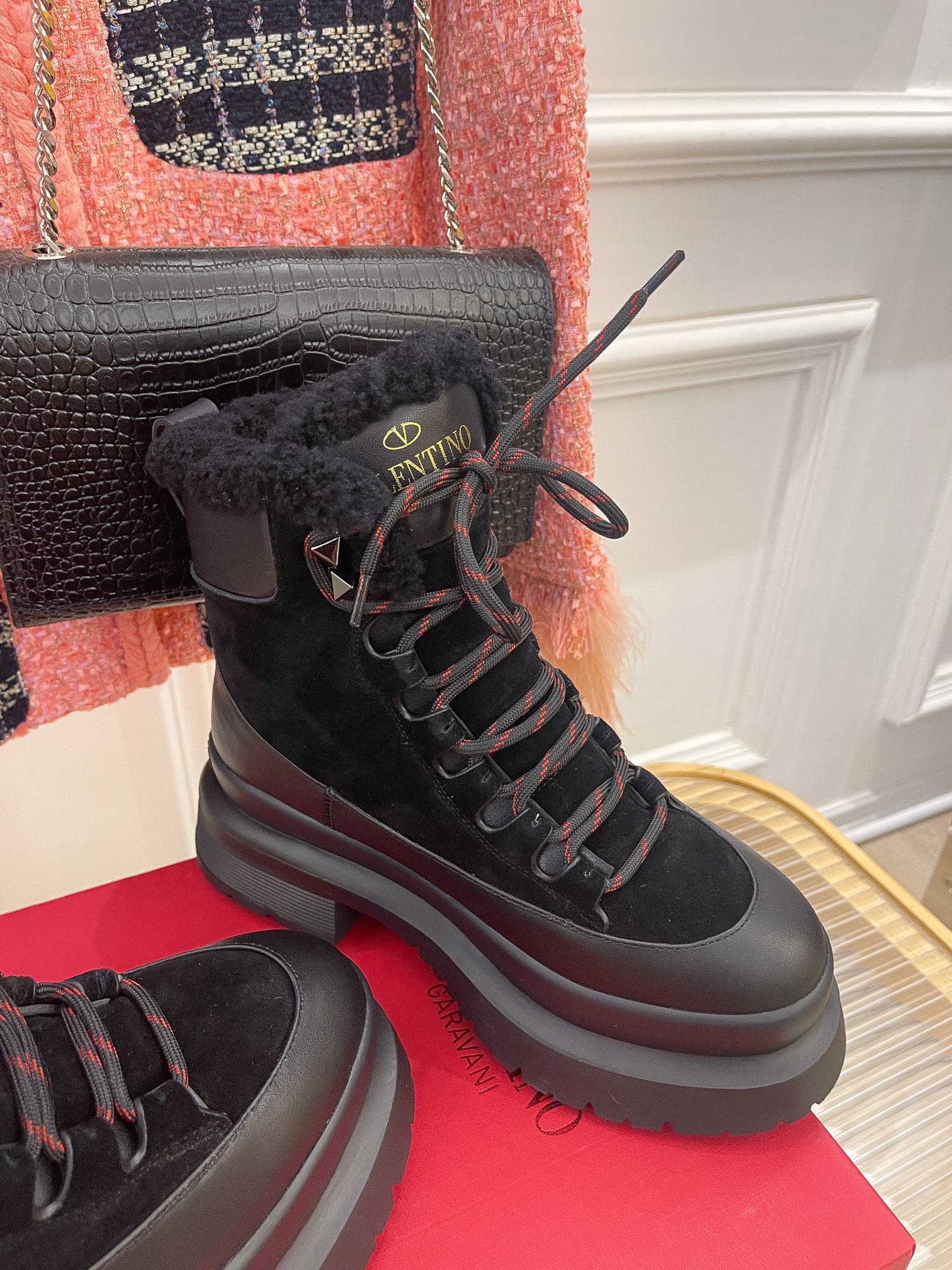Va1e*ntin0 Boots 5cm Black