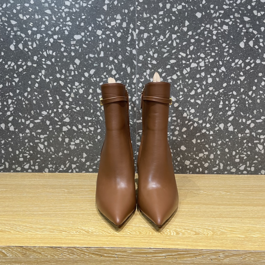 Va1e*ntin0 Boots Heels 10CM Brown