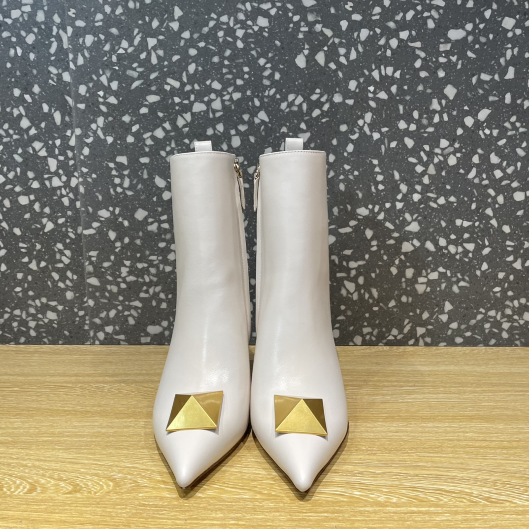 Va1e*ntin0 Boots Heels 8CM White