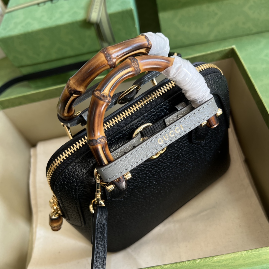 Gvc*1 Diana Bamboo Mini HandBag Black