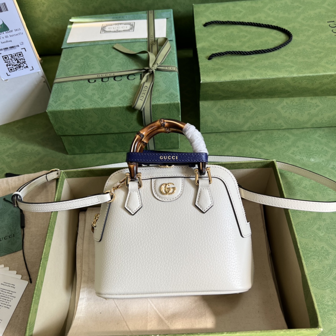 Gvc*1 Diana Bamboo Mini HandBag White