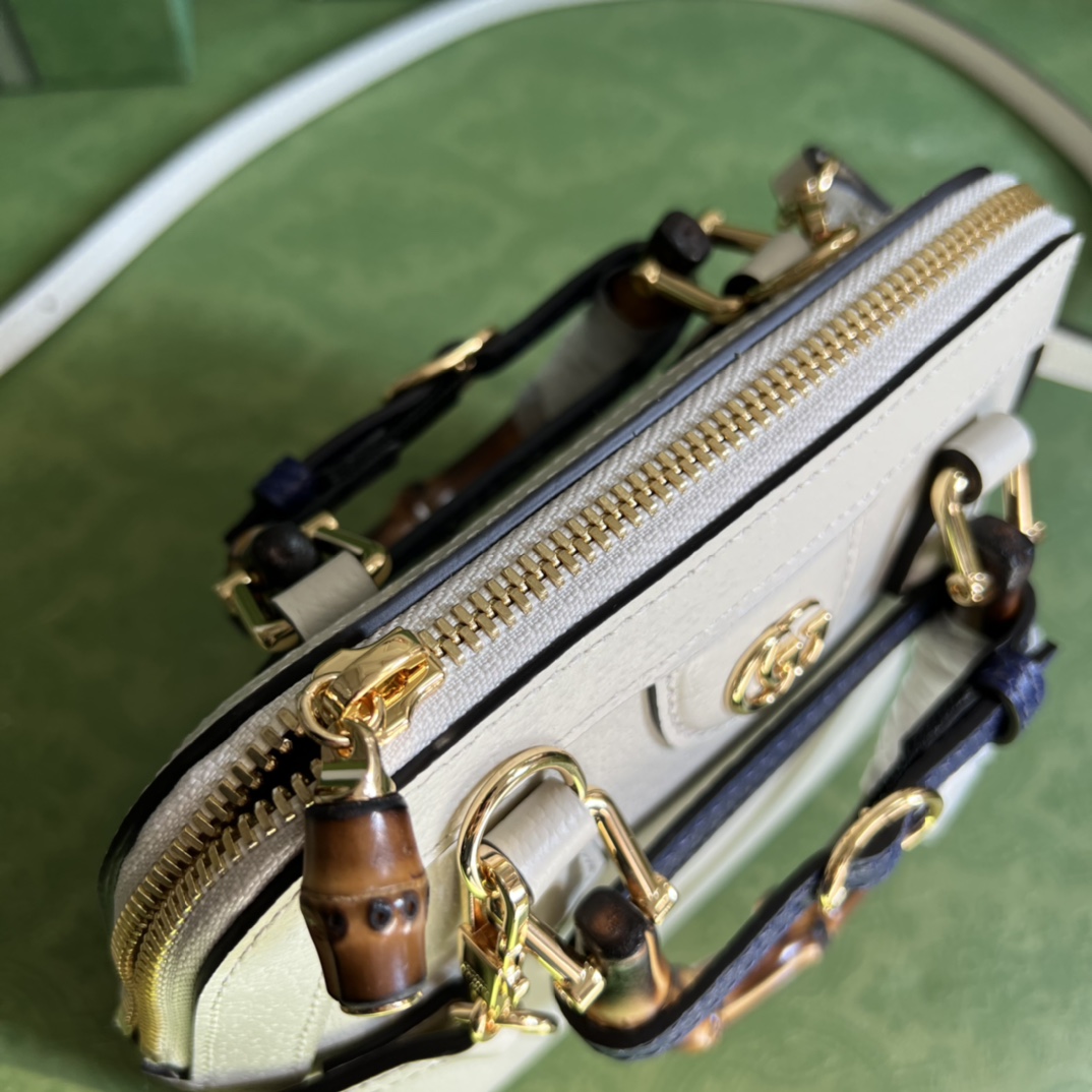 Gvc*1 Diana Bamboo Mini HandBag White