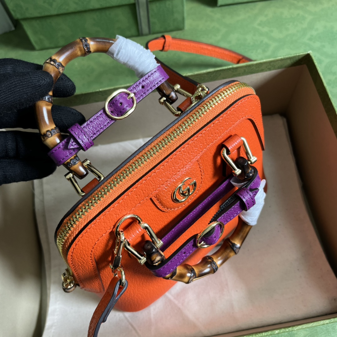 Gvc*1 Diana Bamboo Mini HandBag Orange