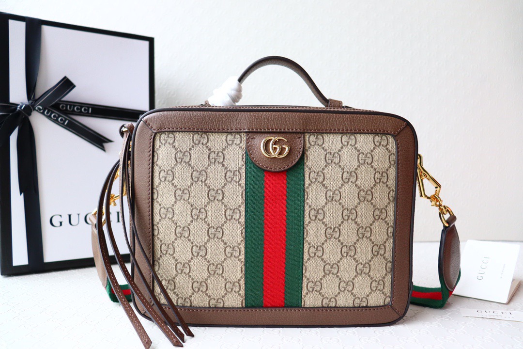 Gvc*1 Small Ophidia Gg Svp*me Canvas Shoulder Bag