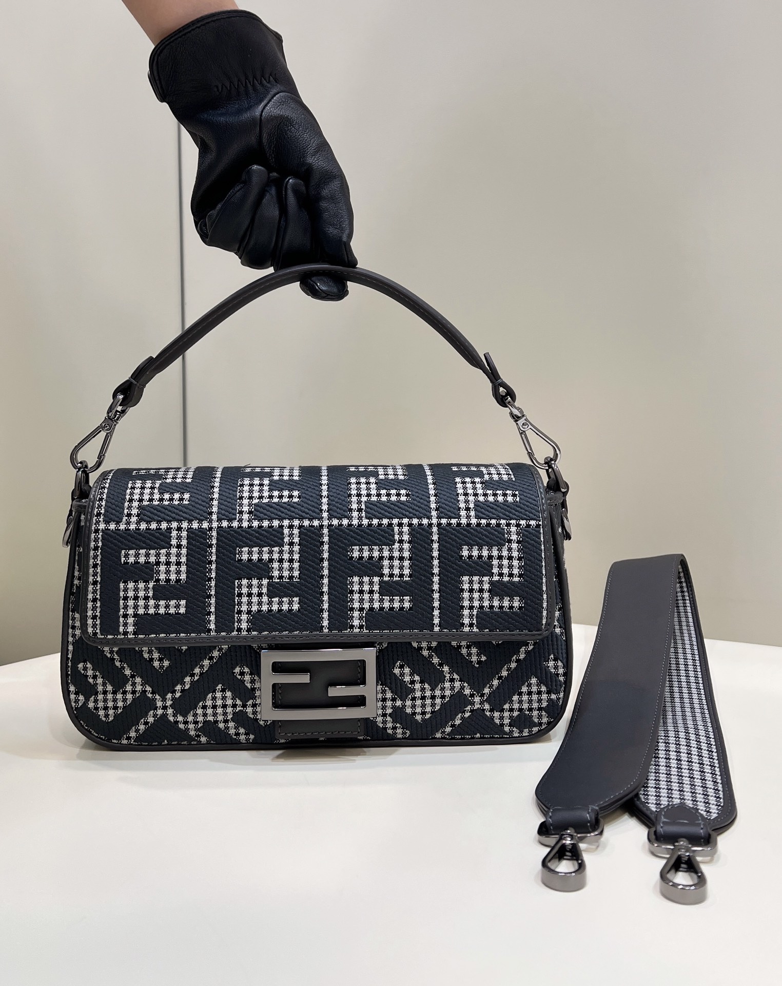 F**di Baguette Crossbody Bag 27cm