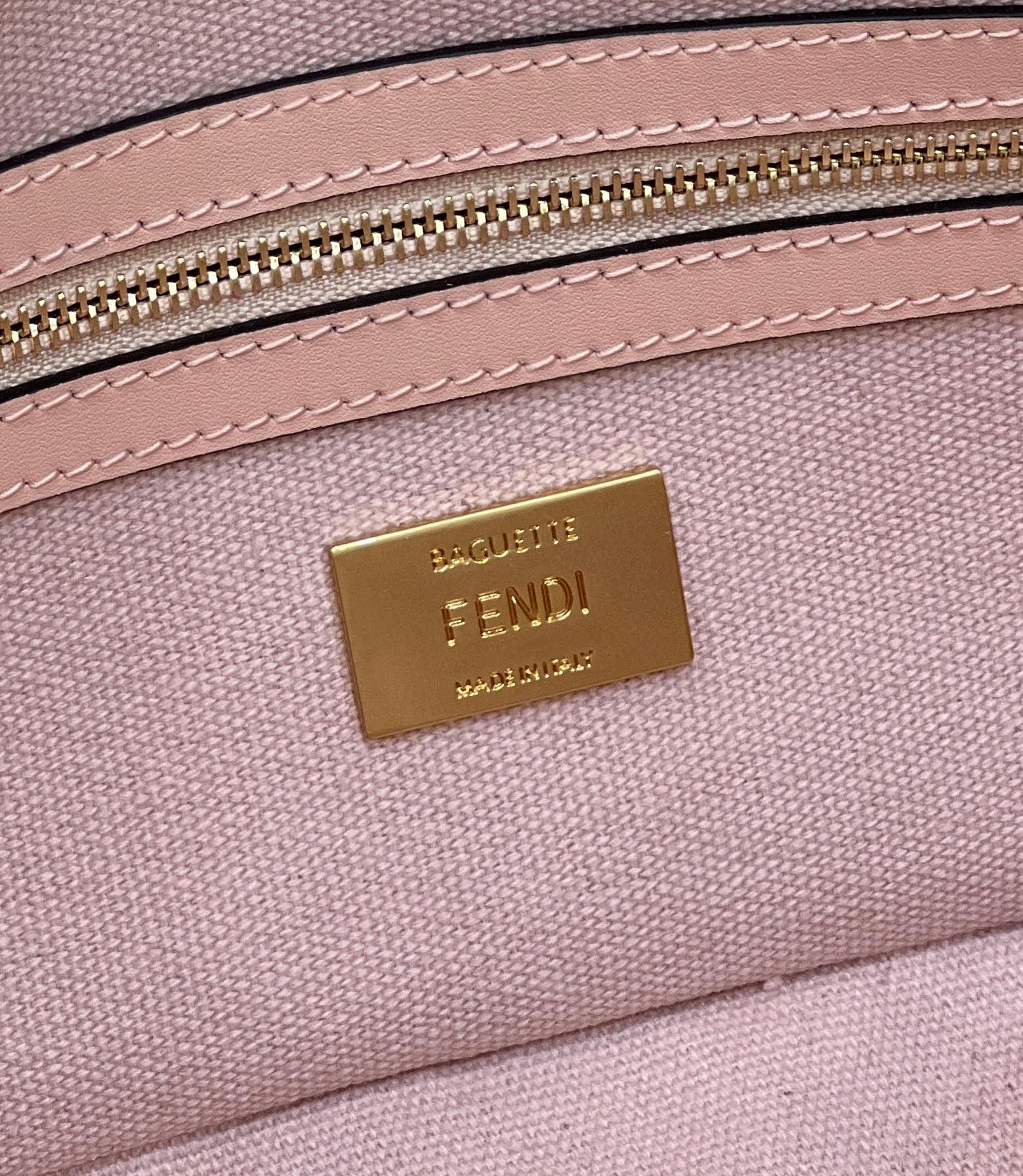 F**di Baguette Crossbody Bag 27cm Pink
