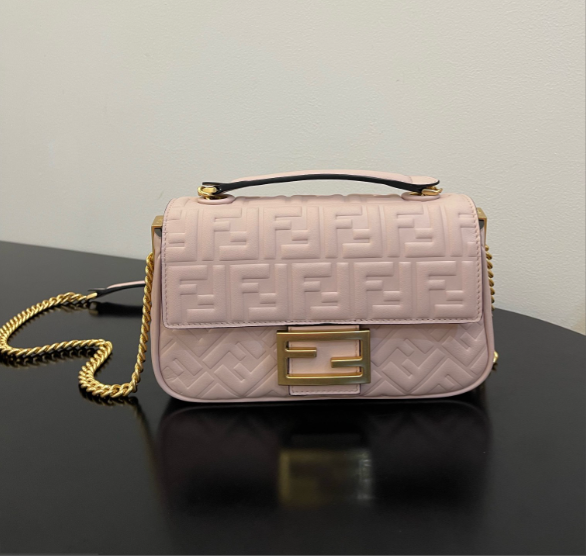 F**di Baguette Crossbody Bag 24cm Pink