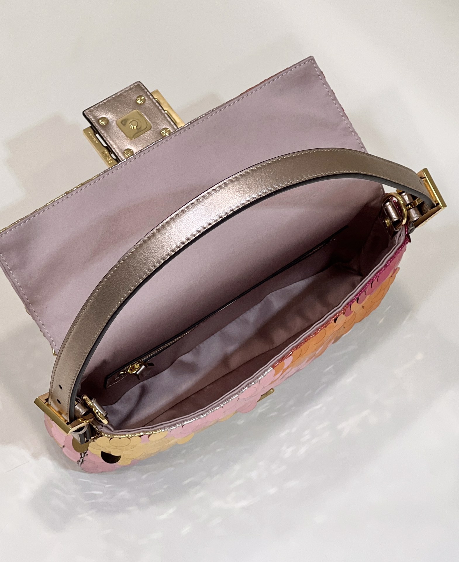F**di Baguette Sequin And Leather Bag