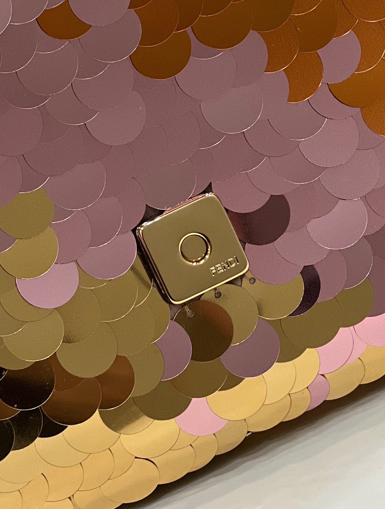 F**di Baguette Sequin And Leather Bag