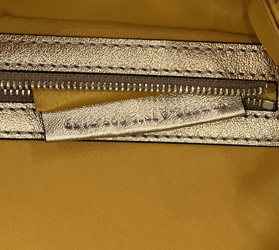 F**di Baguette Gold Sequin And Leather Bag