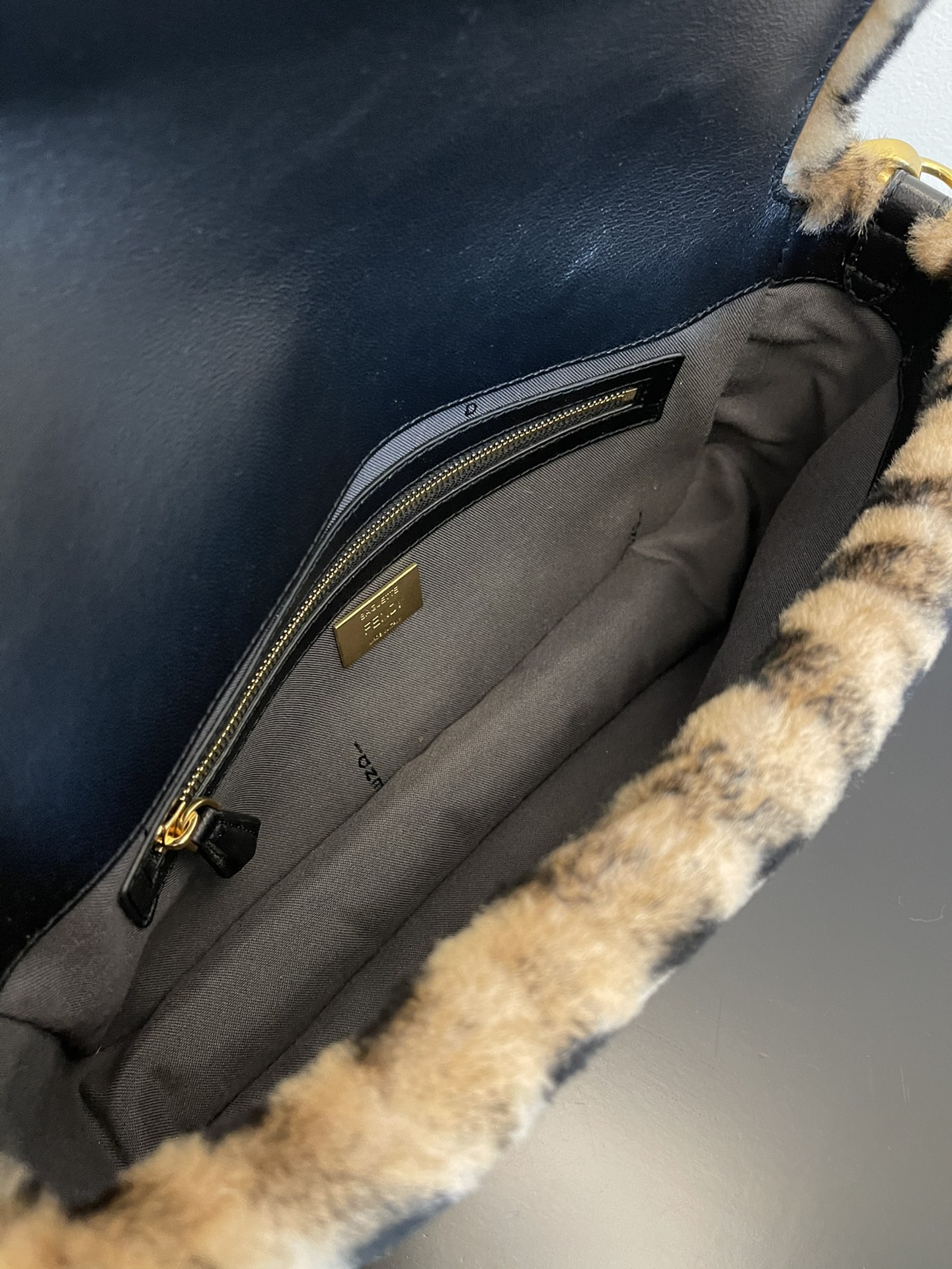 F**di Baguette Crossbody Bag 27cm Brown