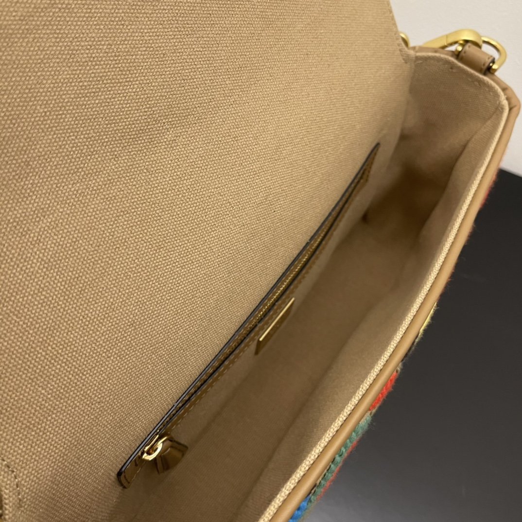F**di Baguette Color Block FF Canvas Bag
