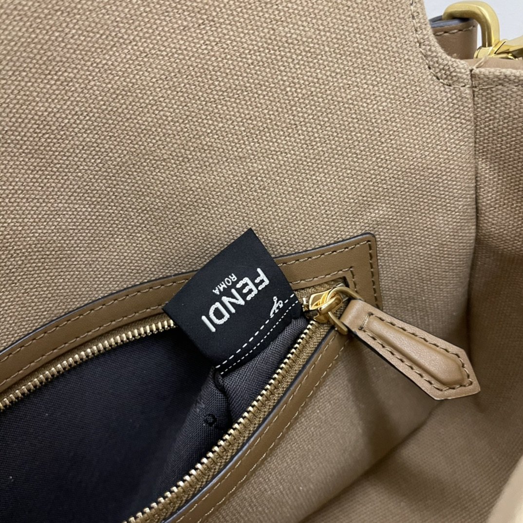 F**di Baguette Color Block FF Canvas Bag