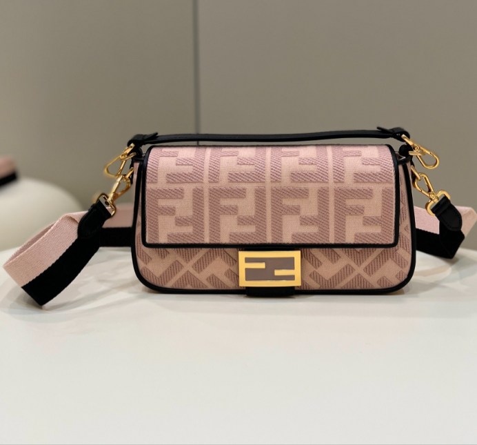 F**di Baguette Color Block FF Canvas Bag 03