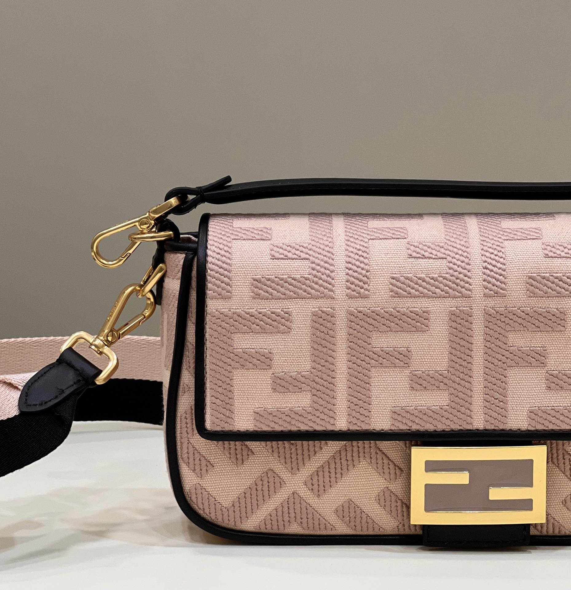 F**di Baguette Color Block FF Canvas Bag 03