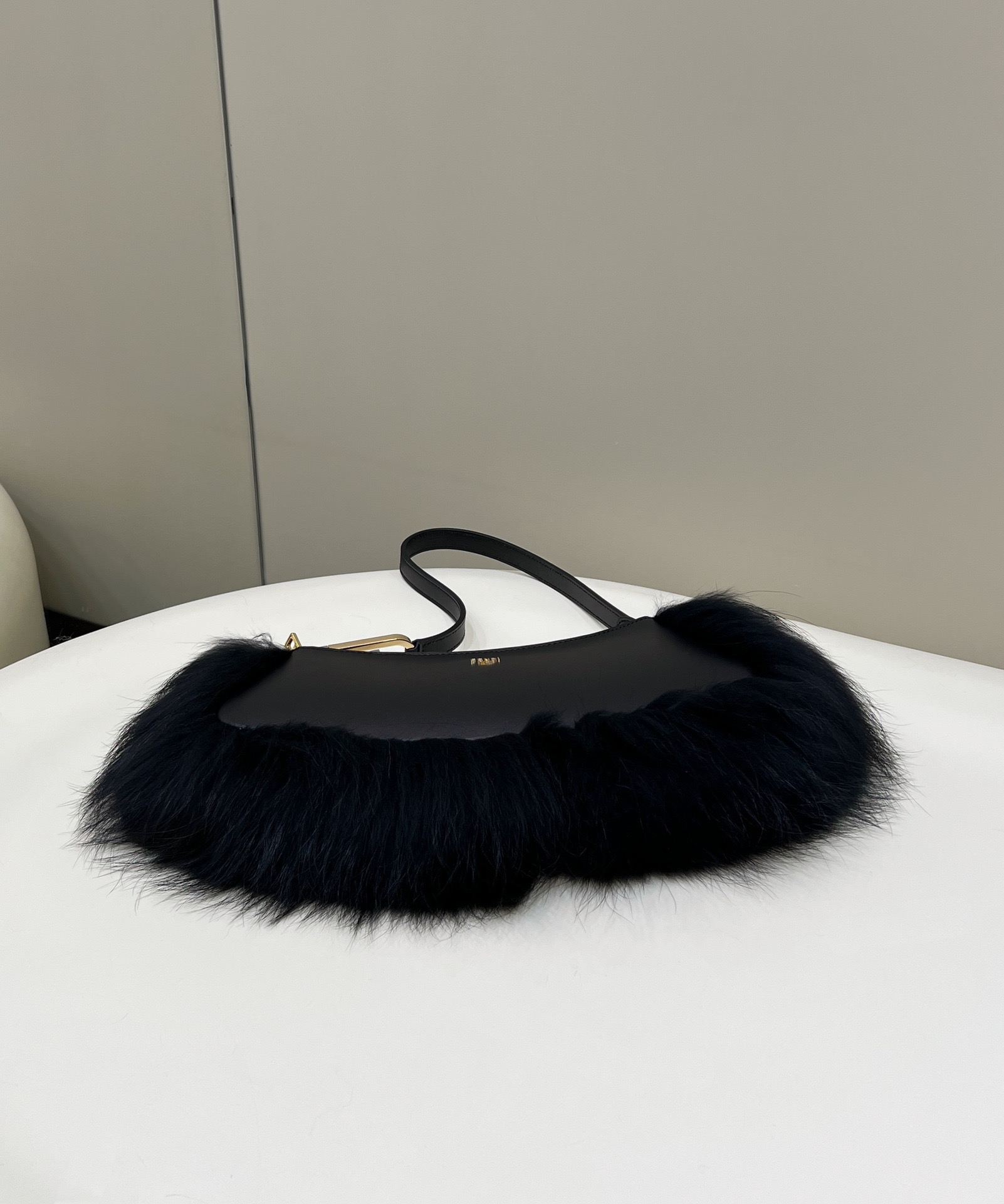 F**di O-Lock Clutch Bags Black