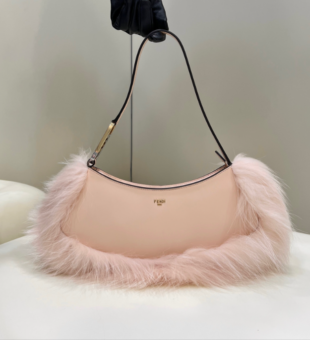 F**di O-Lock Clutch Bags Pink 