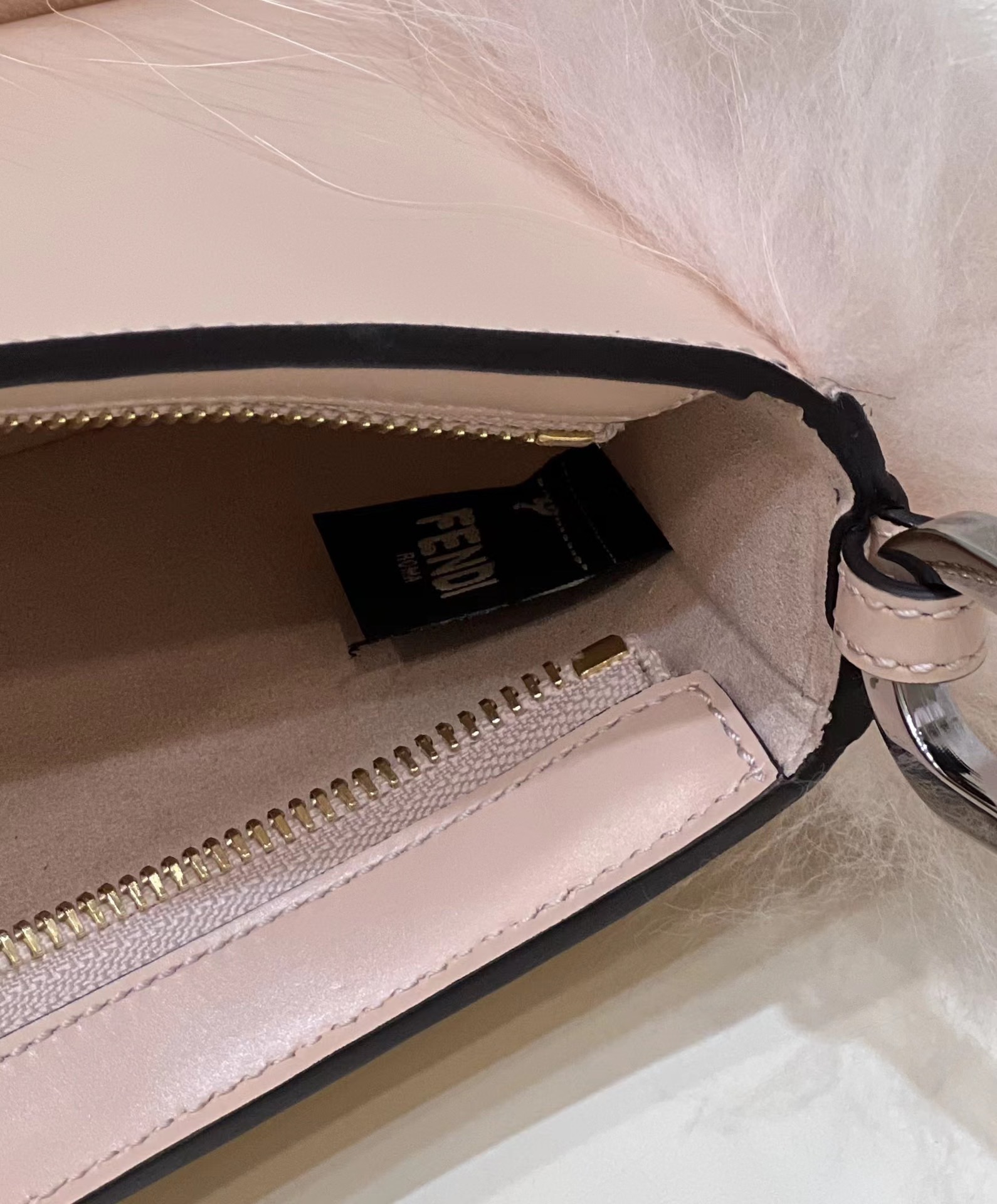 F**di O-Lock Clutch Bags Pink