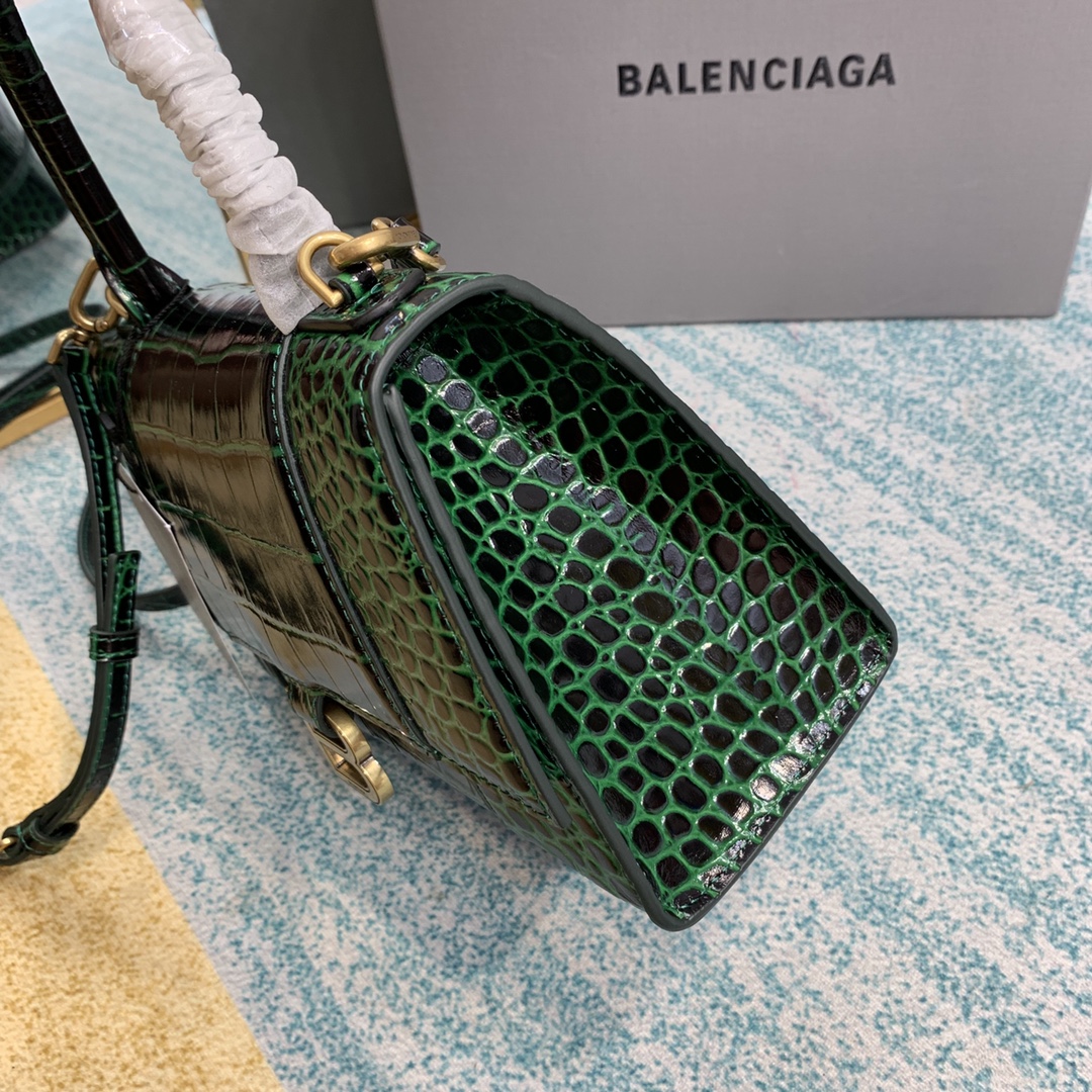 Ba1en*iaga Hourglass Handbaag 23cm Green