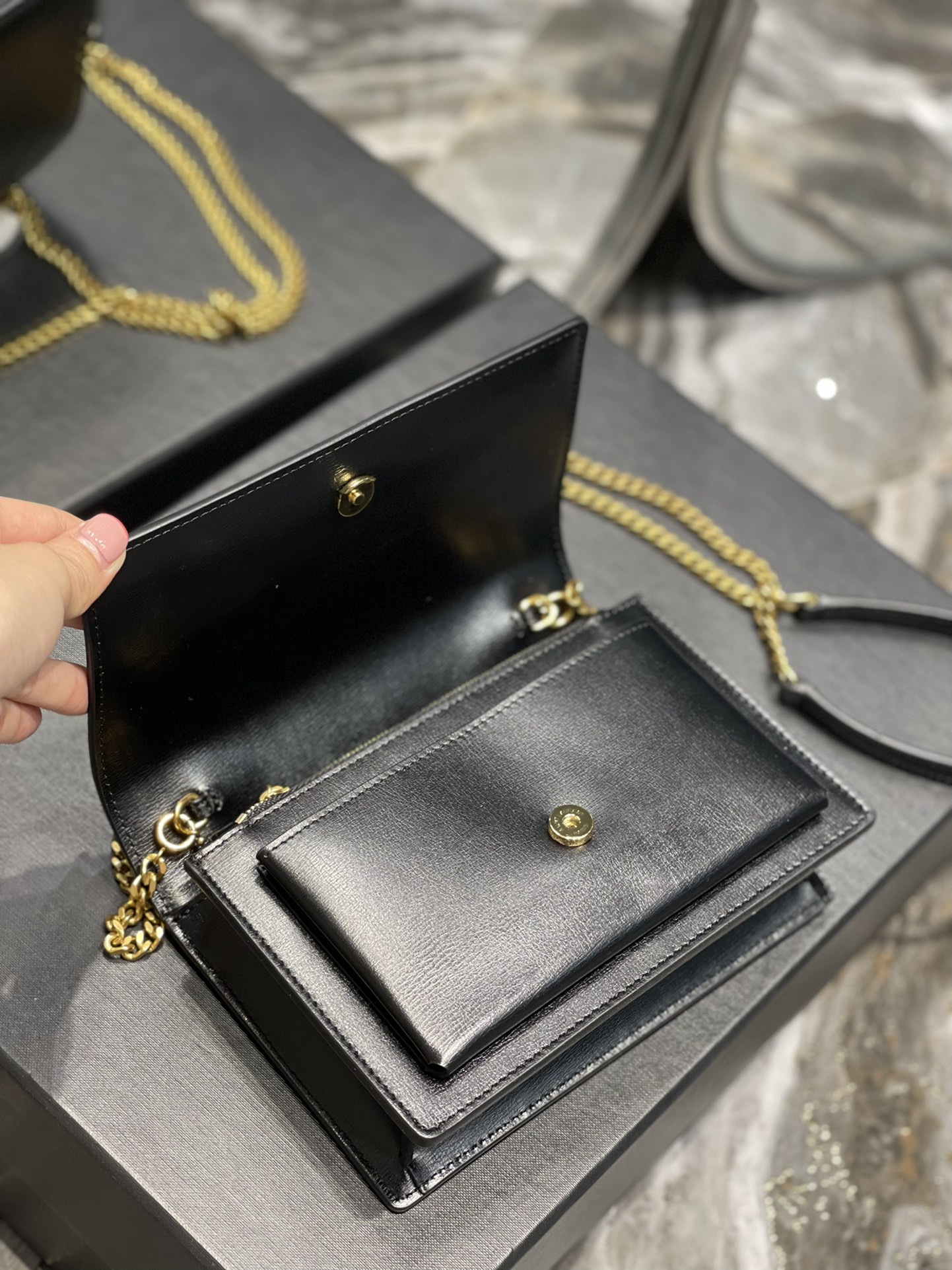 Y51 Sunset Shoulder Bag 19cm Black