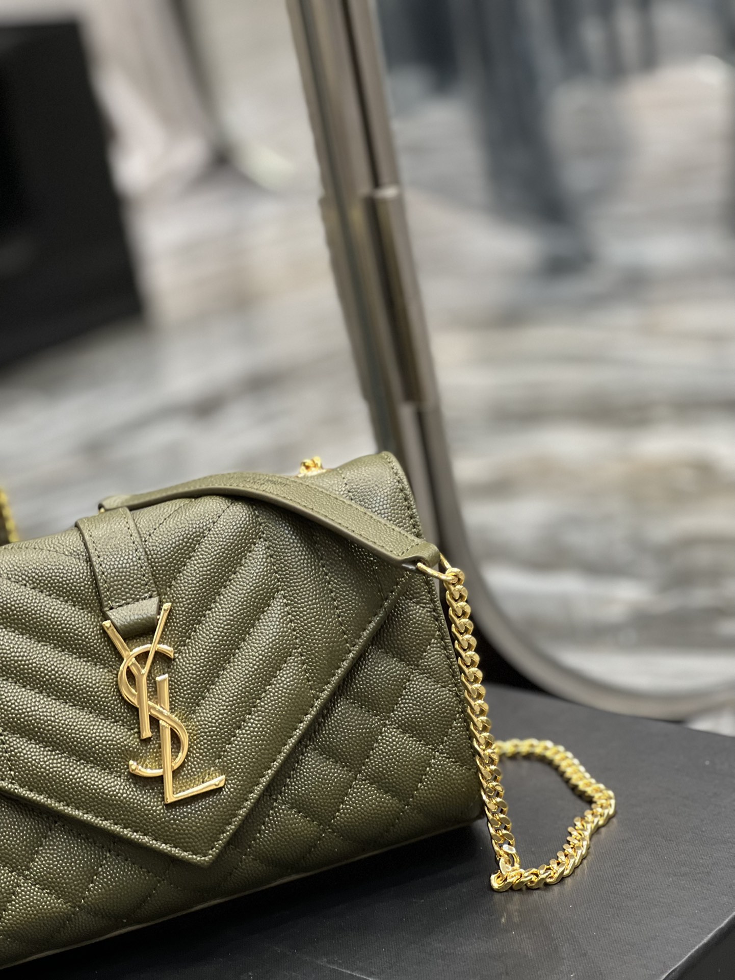 Y51 Envelope Bag 21cm Green 526286