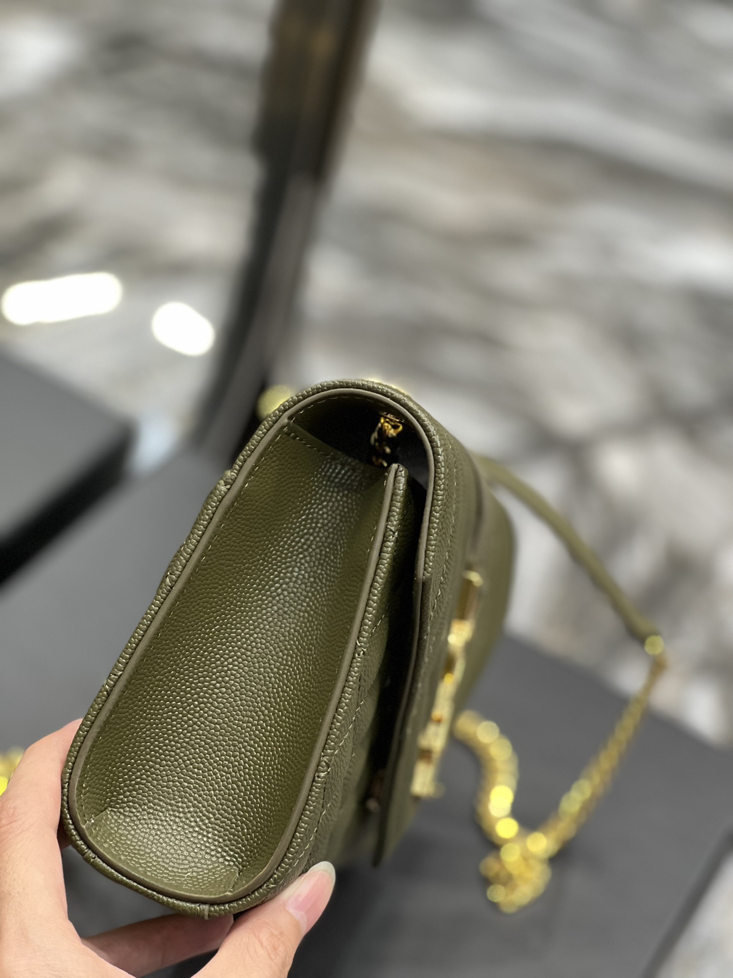 Y51 Envelope Bag 21cm Green 526286