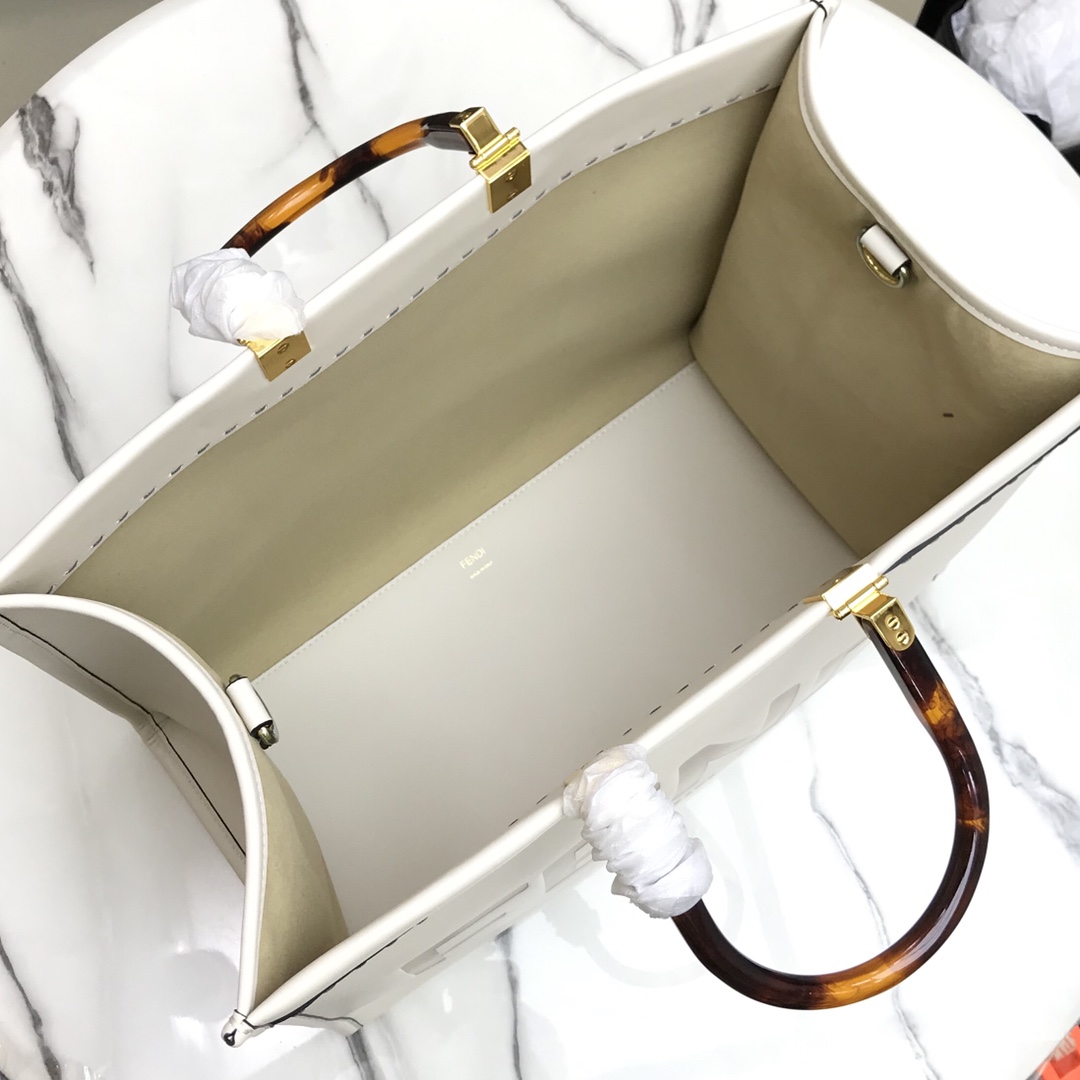 F**di Tote 40cm White