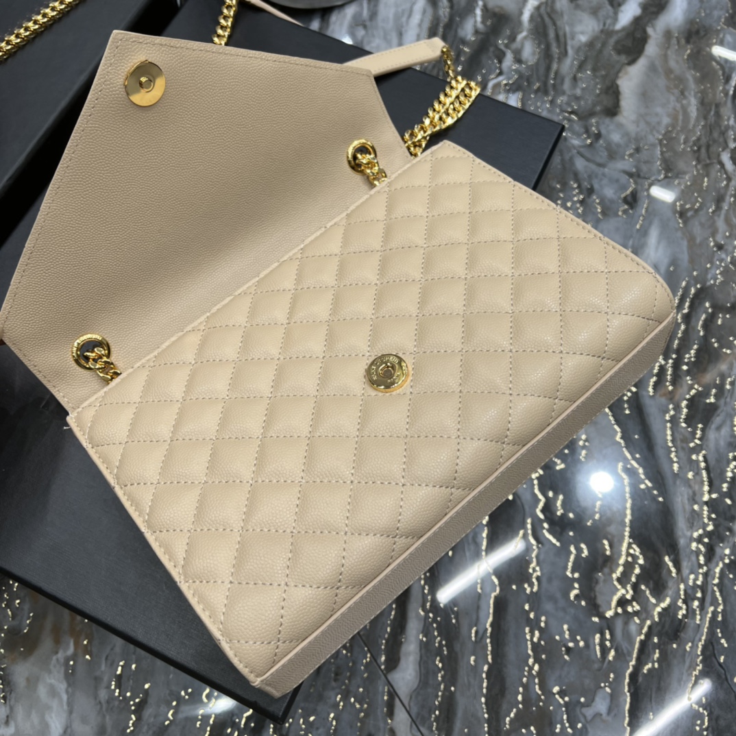 Y51 Envelope Shoulder Bag 24cm Apricot 487206