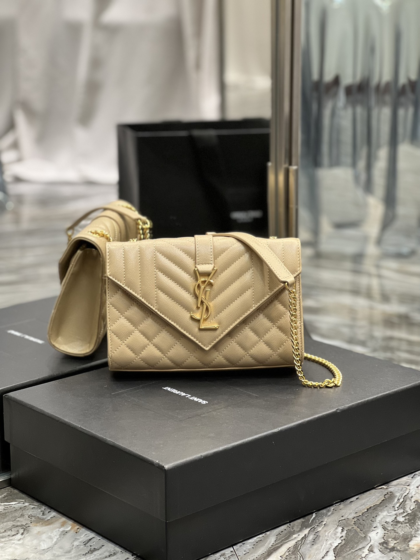 Y51 Envelope Bag 21cm Apricot 487198