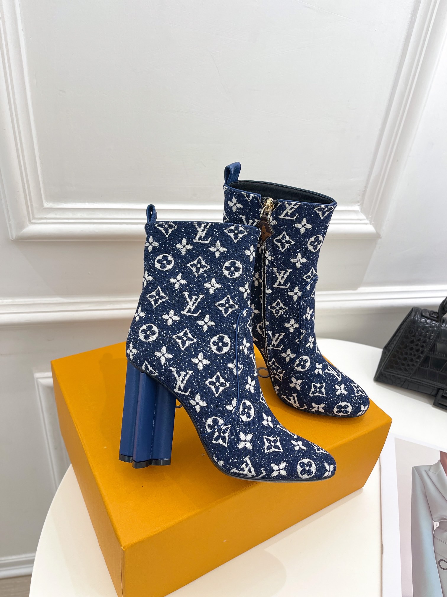 L0vis Vvtt0n Boots Heel 9.5CM Blue