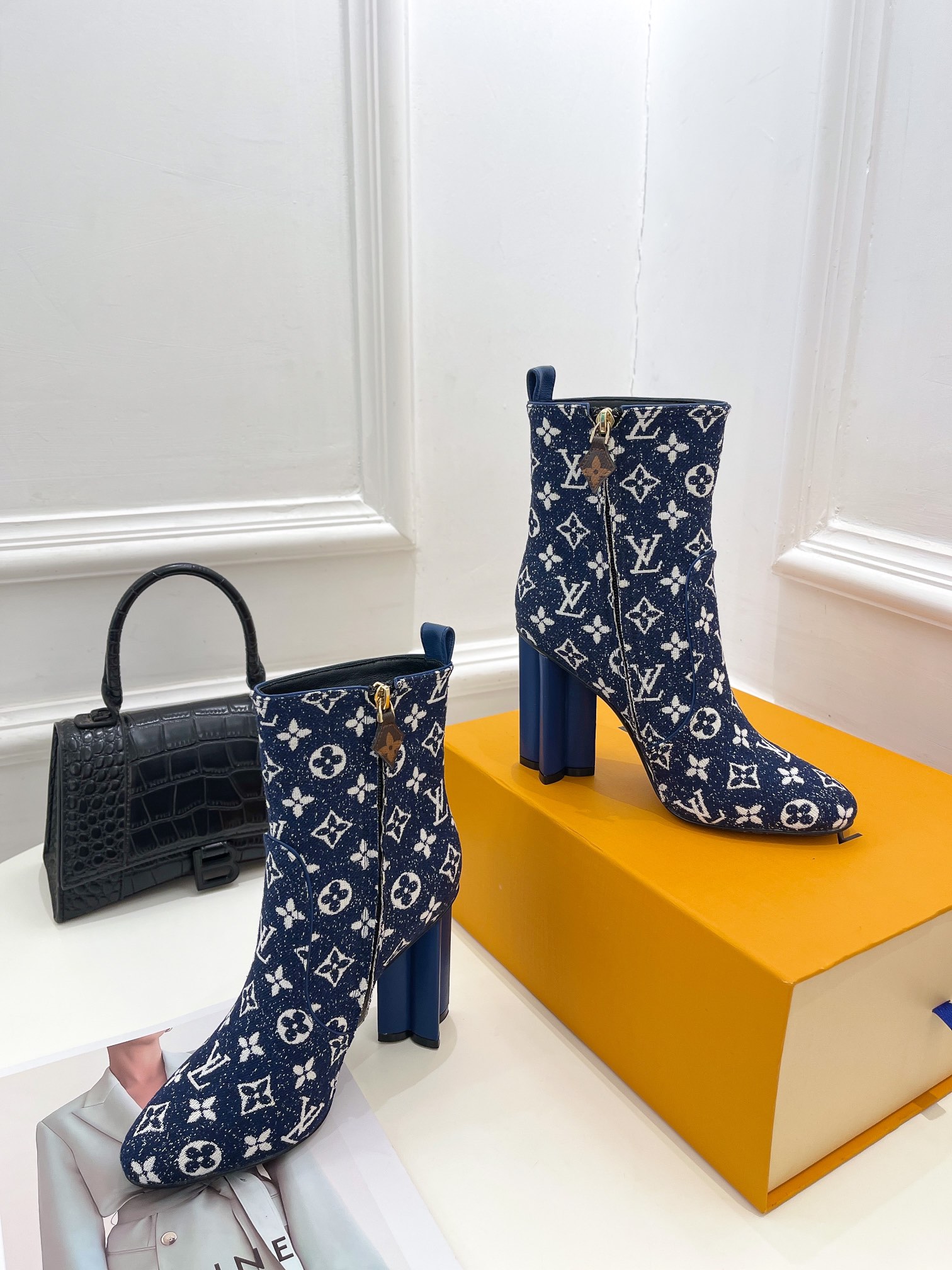 L0vis Vvtt0n Boots Heel 9.5CM Blue