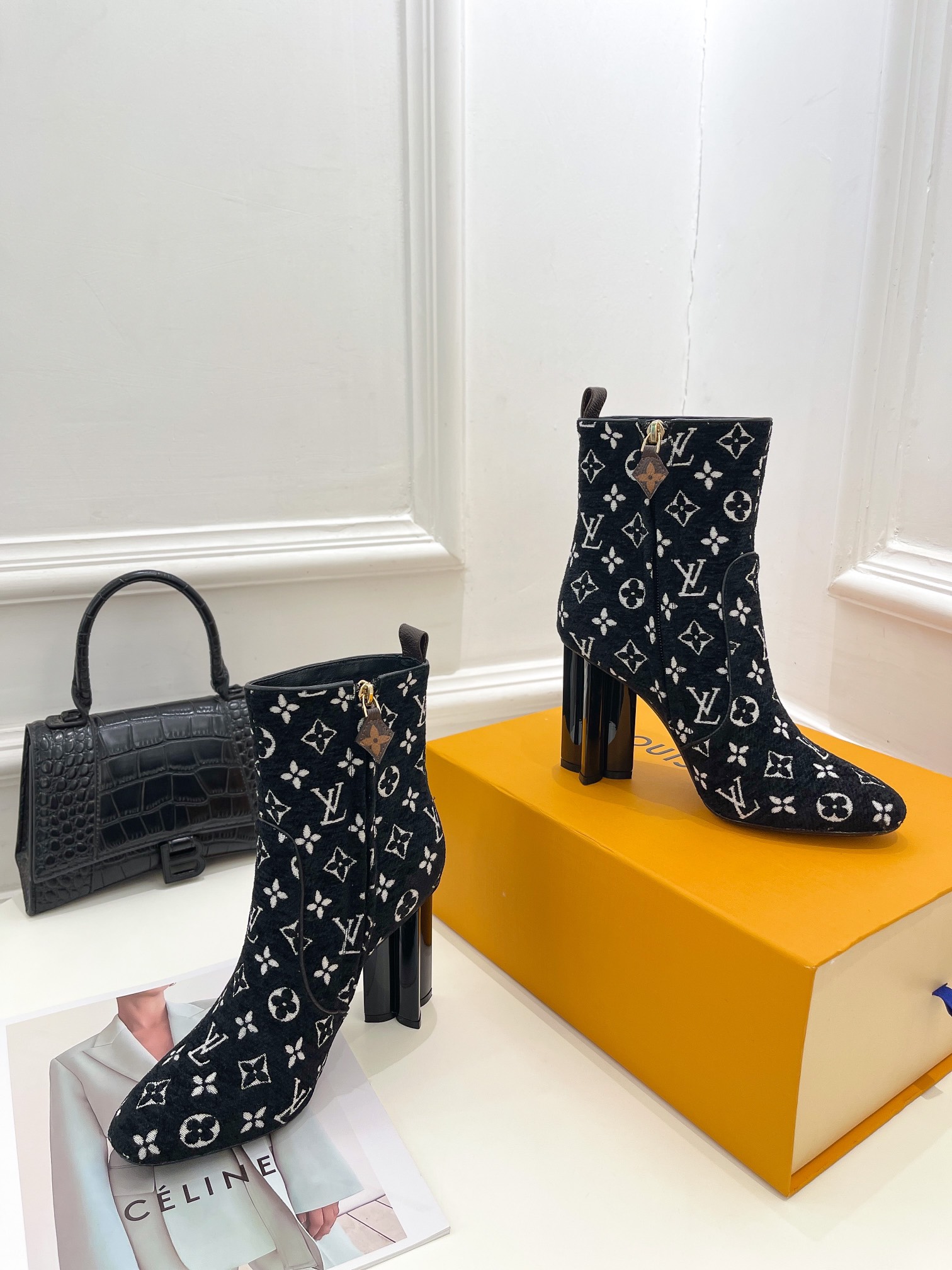 L0vis Vvtt0n Boots Heel 9.5CM Black